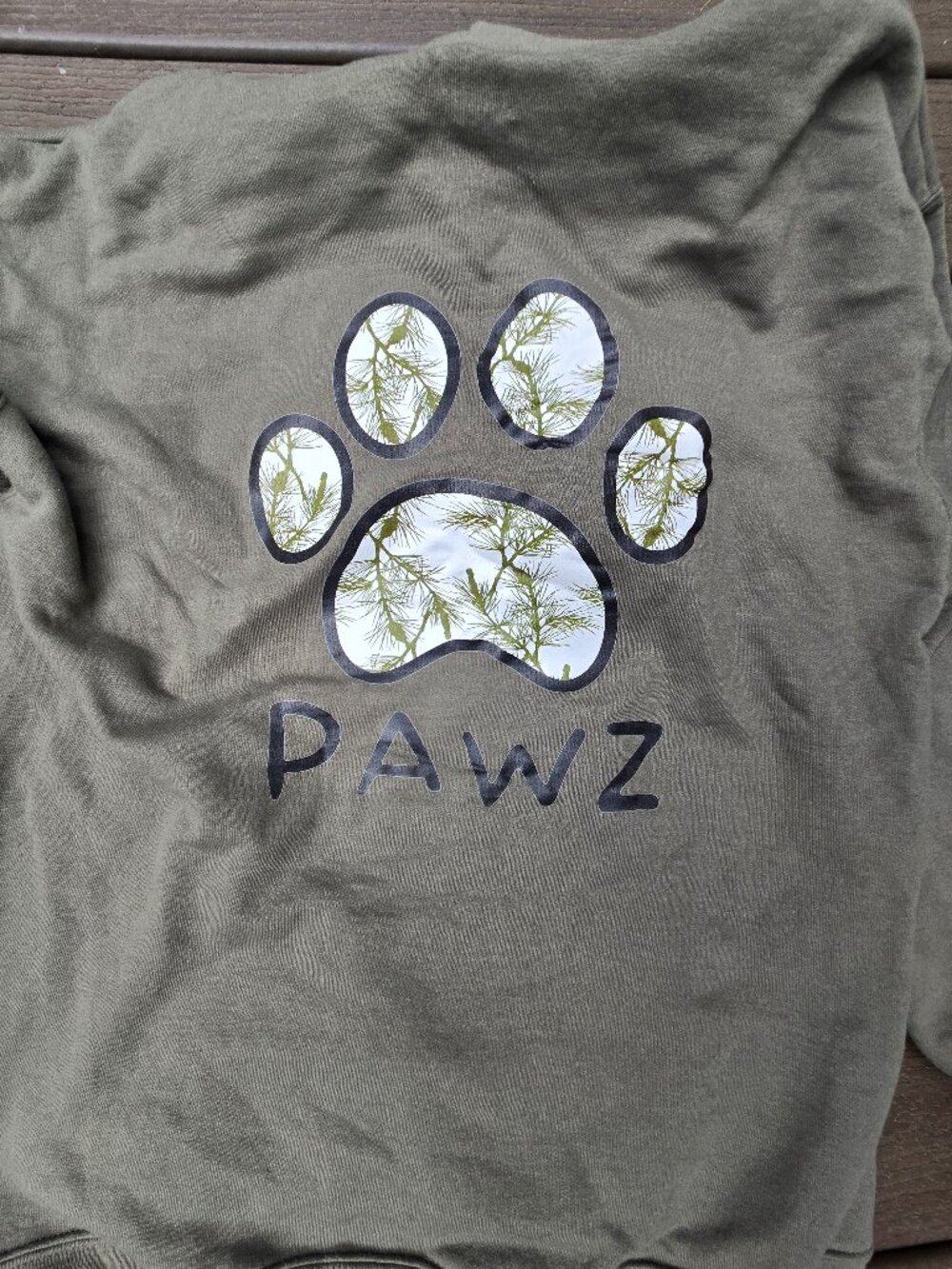Pawz, olive green, hoodie sweatshirt, size L